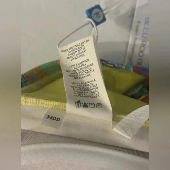 BLEU BY ROD BEATTIE
Bohemian Paradise Shirred Underwire Bikini Top NWT 34DD - Picture 5 of 9